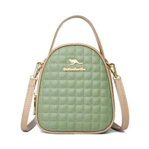 Elegant Multi-Layer Leather Crossbody Bag with Top Handle