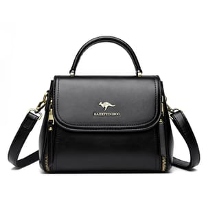 Elegant Soft Leather Handbag with Top Handle and Shoulder Strap