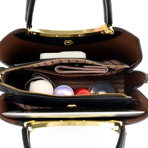 Elegant Leather Women’s Handbag with Top Handle and Crossbody Elegant Leather Women’s Handbag with Top Handle and Crossbody