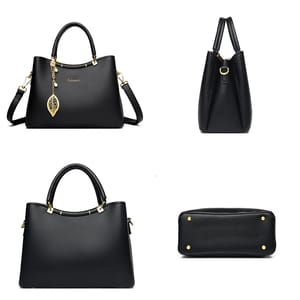 Elegant Leather Women’s Handbag with Top Handle and Crossbody Elegant Leather Women’s Handbag with Top Handle and Crossbody