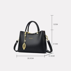 Elegant Leather Women’s Handbag with Top Handle and Crossbody Elegant Leather Women’s Handbag with Top Handle and Crossbody