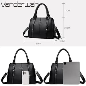 Elegant Leather Handbag Women Casual Crossbody Shoulder Bag Vanderwah - Women's Handbags 4