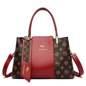 Luxury Leather Handbag for Women with Elegant Multi-Layer Design