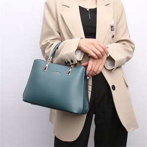 Genuine Soft Leather Women's Handbag with 3 Layer Design Genuine Soft Leather Women's Handbag with 3 Layer Design