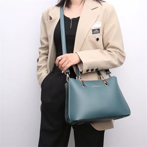Genuine Soft Leather Women's Handbag with 3 Layer Design Genuine Soft Leather Women's Handbag with 3 Layer Design