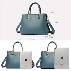 Genuine Soft Leather Women's Handbag with 3 Layer Design Genuine Soft Leather Women's Handbag with 3 Layer Design