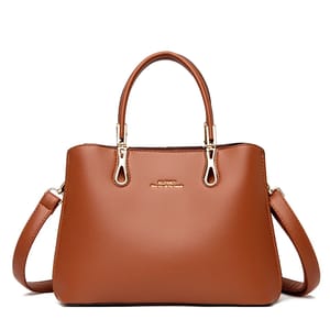 Genuine Soft Leather Women's Handbag with 3 Layer Design