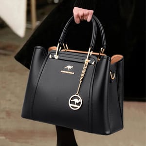 Luxury Women's Three-Layer Large Capacity Leather Handbag