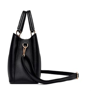 Luxury Women's Three-Layer Large Capacity Leather Handbag