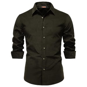 Classic Corduroy Long Sleeve Shirt Men Autumn Winter Casual