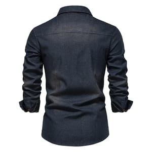 Men's Long Sleeve Cotton Denim Shirt Casual Everyday Wear