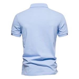 Classic Cotton Men's Short Sleeve Polo Shirt for Summer Aiopeson - Men's Polo T-Shirts 2