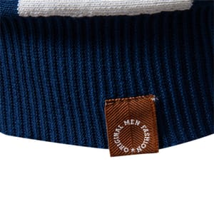 Men's Summer Casual Striped Polo Shirt with Breathable Knit