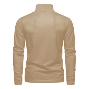 Elegant Men’s Polo Shirt with Deer Embroidery Long Sleeves