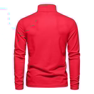 Elegant Men’s Polo Shirt with Deer Embroidery Long Sleeves