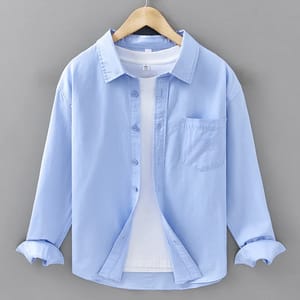 Classic Men’s Cotton Long Sleeve Shirt for Smart Casual Style