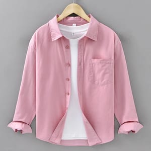 Classic Men’s Cotton Long Sleeve Shirt for Smart Casual Style