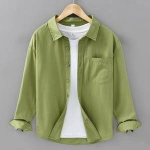 Classic Men’s Long-Sleeve Cotton Shirt for Everyday Smart Casual Wear