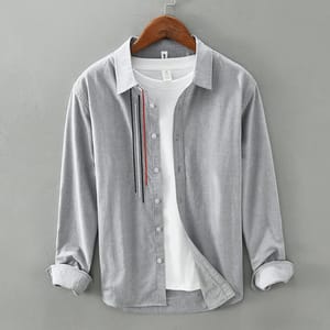 Men’s Casual Cotton Shirt Long Sleeve Outdoor Travel Top