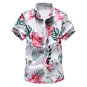 Men’s Summer Hawaiian Shirt Casual Short Sleeve Beachwear