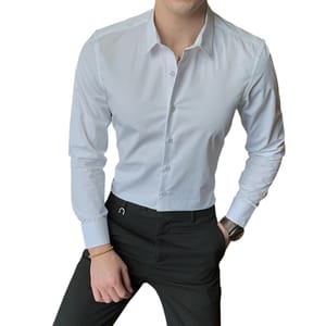 Men’s Long Sleeve Business Shirt Smart Casual Classic Style