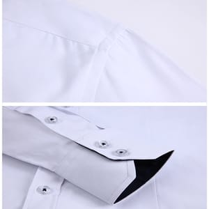 Men’s Long Sleeve Business Shirt with Modern Solid Design