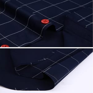 Classic Men’s Business Plaid Shirt Long Sleeve Formal Wear