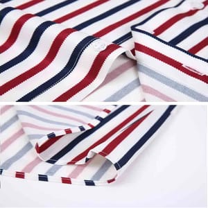 Classic Men’s Striped Long Sleeve Shirt for Business Wear