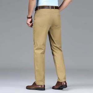 Men’s Lightweight Cotton Blend High Waist Straight Casual Pants Men’s Lightweight Cotton Blend High Waist Straight Casual Pants