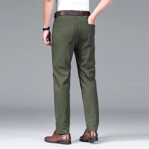 Men’s Lightweight Cotton Blend High Waist Straight Casual Pants Men’s Lightweight Cotton Blend High Waist Straight Casual Pants