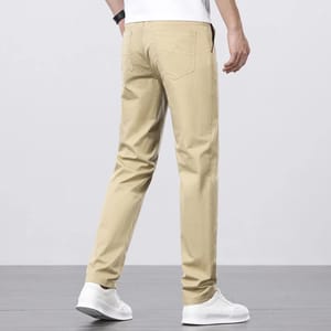 Men’s Lightweight Cotton Casual Pants Loose Straight Business Wear