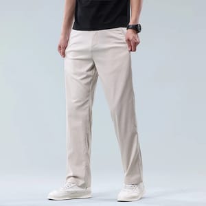 Men’s Lightweight Linen Blend Straight Casual Business Suit Pants
