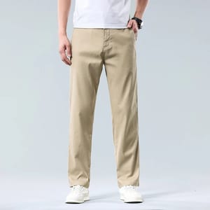 Men’s Lightweight Linen Blend Straight Casual Business Suit Pants