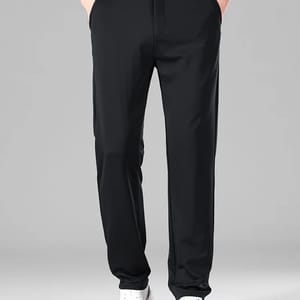 Men’s Lightweight Business Casual Pants with Elastic Comfort Fit