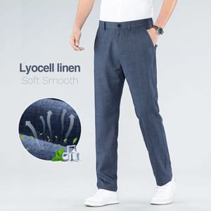 Ultra-Thin Men’s Linen Pants Summer Breathable Business Casual Wear