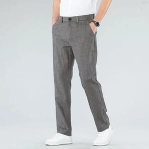 Ultra-Thin Men’s Linen Pants Summer Breathable Business Casual Wear