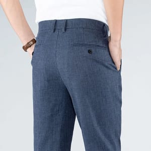 Ultra-Thin Men’s Linen Pants Summer Breathable Business Casual Wear