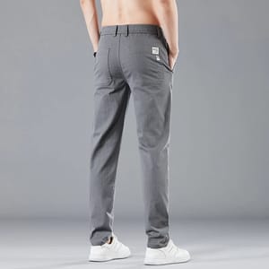 Men’s Lightweight Casual Stretch Pants with Elastic Waist Design