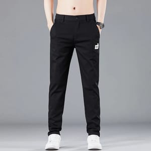 Men’s Lightweight Casual Stretch Pants with Elastic Waist Design