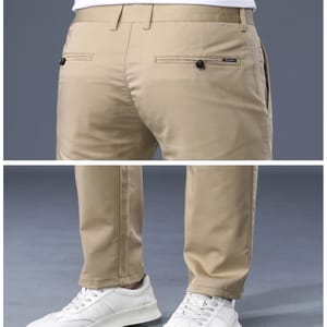 Men’s Lightweight Cotton Casual Straight Fit Summer Plaid Pants