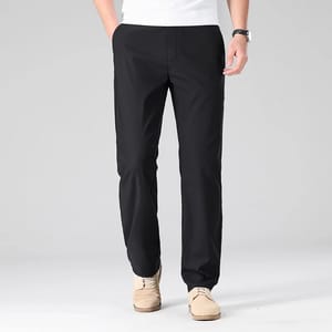 Men’s Lightweight Linen Cotton Pants Casual Straight Office Wear