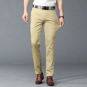 Men’s Lightweight Casual Straight Pants for Office and Daily Wear
