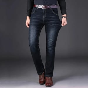 Classic Men’s Business Jeans with Stretch Comfort and Modern Style