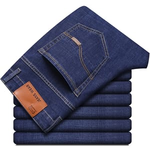 Classic Men’s Business Jeans with Stretch Comfort and Modern Style