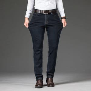 Men’s Classic Casual Business Jeans with Comfortable Stretch Denim Men’s Classic Casual Business Jeans with Comfortable Stretch Denim