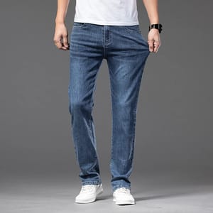 Men’s Casual Lightweight Denim Jeans with Slight Stretch Fit