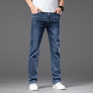 Men’s Casual Lightweight Denim Jeans with Slight Stretch Fit