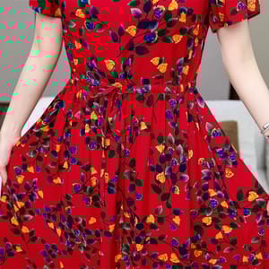 Chic Everyday Summer Dress with Pockets and Printed Design Chic Everyday Summer Dress with Pockets and Printed Design