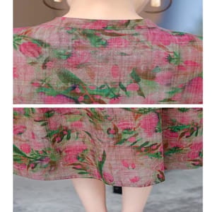 Vintage Summer Print Dress with O-Neck and Short Sleeves Vintage Summer Print Dress with O-Neck and Short Sleeves