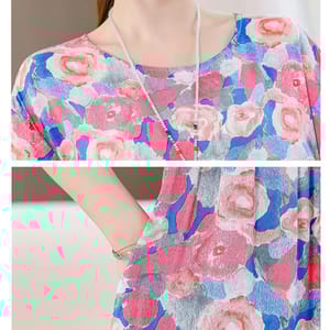 Bohemian Plus Size Summer Dress with Vintage Print and Pockets